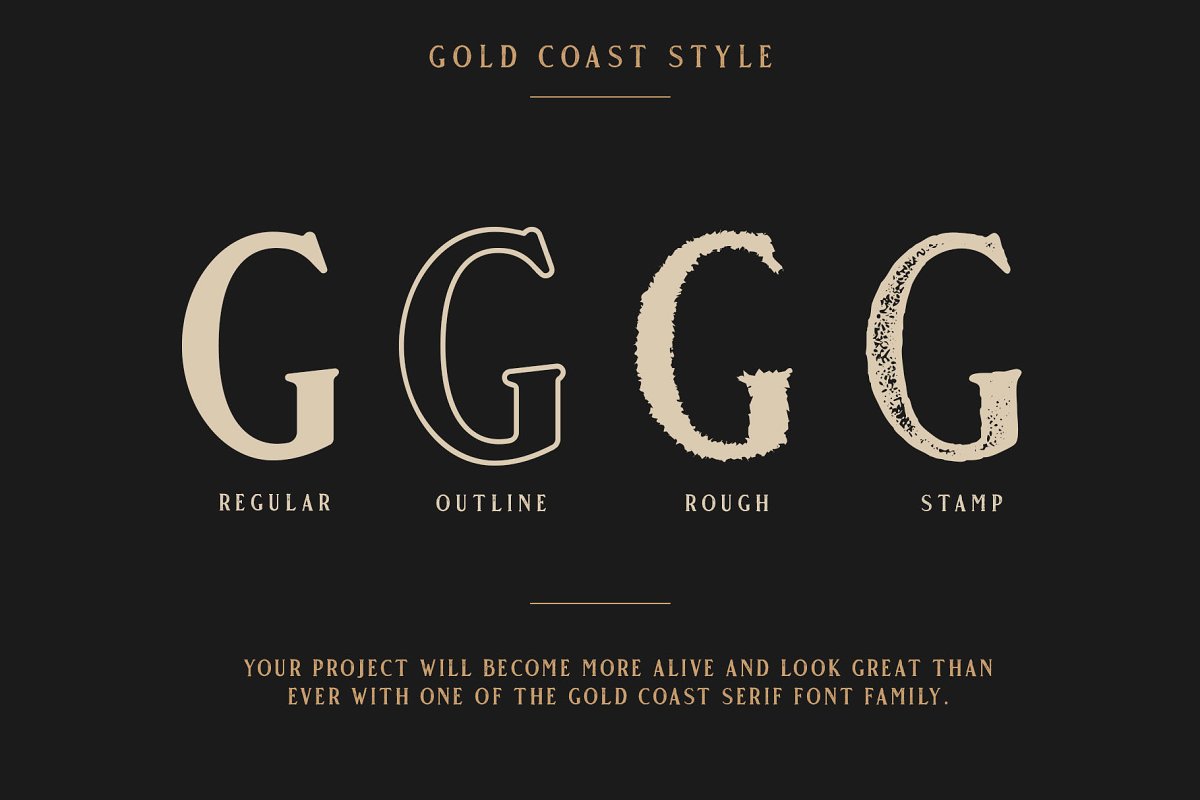 Пример шрифта Gold Coast #2